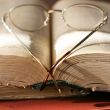 book and spectacles