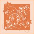 Decorative flowers on color background