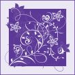 Decorative flowers on color background