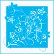 Decorative flowers on color background