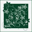Decorative flowers on color background