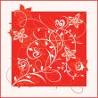 Decorative flowers on color background