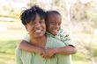 Happy Woman and Child