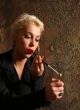The blonde with a cigarette