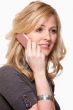 Smiling woman on cell phone