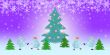 snowman on the  violet background