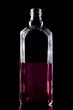 Color Bottle with liquid on black