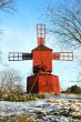 Red Wooden Windmill