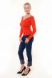 Beautiful blond in red sweater