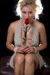 Sexy woman with a rose
