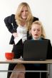 Two women coworkers