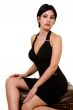Woman in black dress