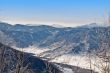 mountain pass and clear blue sky