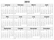 Сalendar of 2010 year.