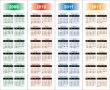 Сalendar of 2009-2012 years.