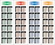 Сalendar of 2009-2012 years.