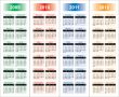 Сalendar of 2009-2012 years.