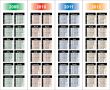 Сalendar of 2009-2012 years.