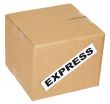 Cardboard box with an inscription express
