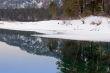 Nonfreezing Blue lake in Mountain Altai. Siberia.