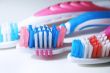 Close-up of tooth brushes