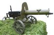 Isolated vintage self-powered machine gun