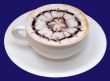 isolated cup of cappuccino coffee