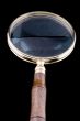 magnifying glass closeup