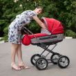 Woman with baby carriage