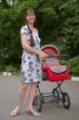 Woman with baby carriage