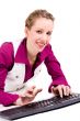 Woman and her keyboard