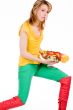 Walking with the salad