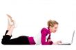 Commercial woman with a laptop