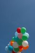 Countless colorful balloons in deep blue sky