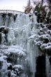 Frozen waterfall with icicles