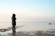 woman and lake