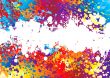 ink splat rainbow white