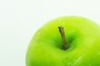 beautiful green apple on white background