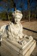 woman and lion statue