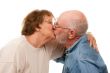 Affectionate Senior Couple Kissing
