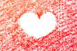 white heart on white with illegible border