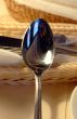 A spoon on the cafe table