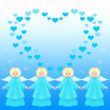 Valentine card with angels