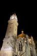 illuminated church