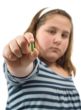 Girl Showing Pill