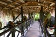 Corridor of wooden bridge