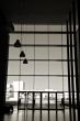 Silhouette at office building