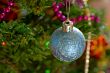 Blue christmas bulbs