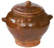 Brown ceramic pot