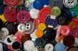  Multicolored plastic and metal button